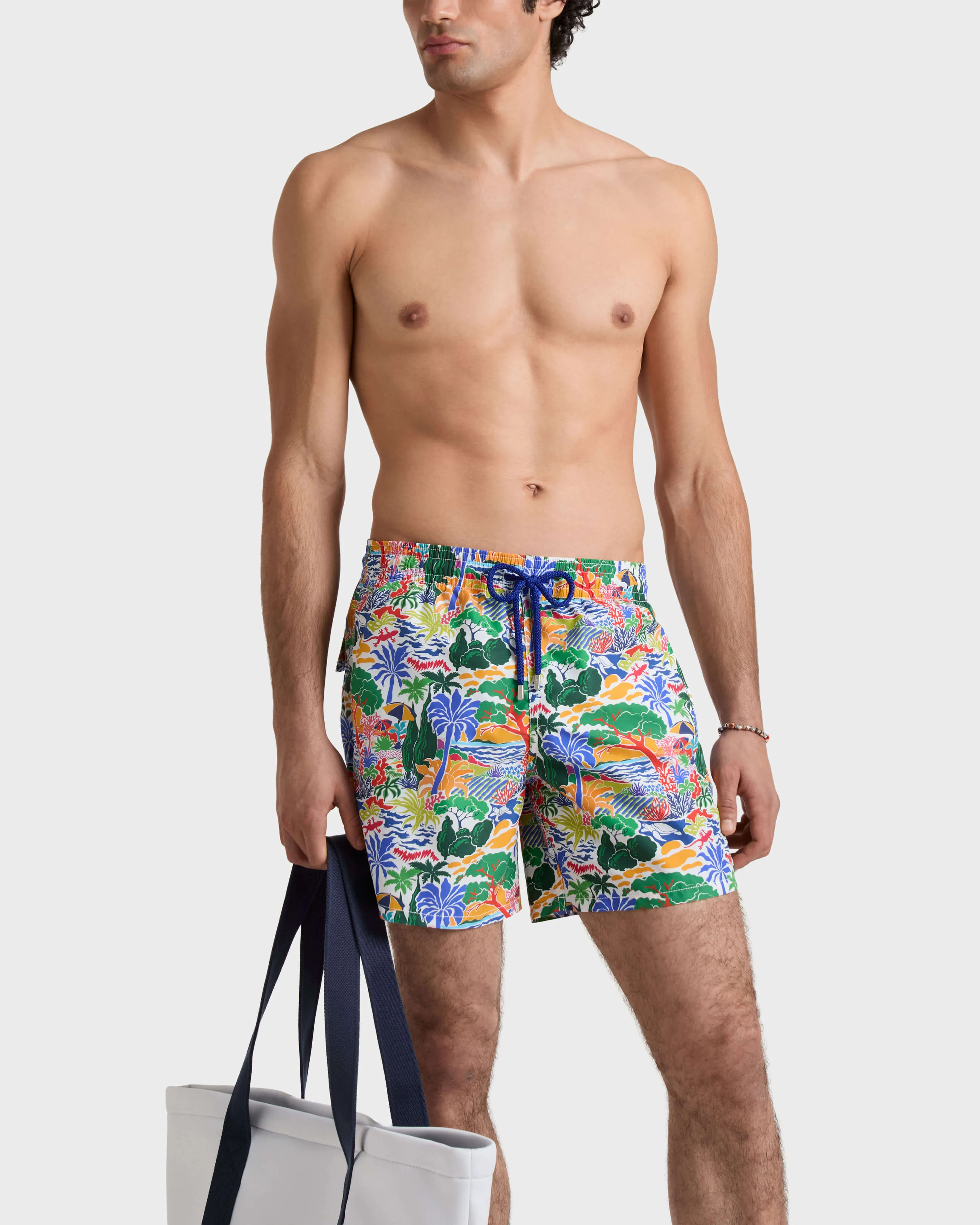 Vilebrequin - Seaside Life Badeshorts Für Herren - Bademode - Moorea - Weiss - Größe XXXL – Bild 3