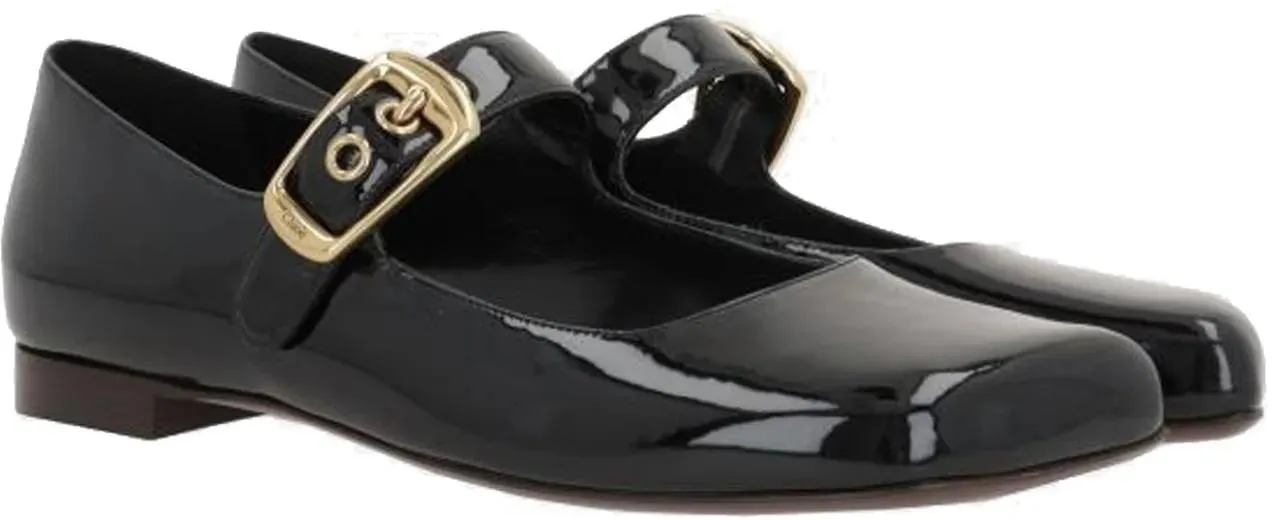 Chloé - Chloe Mary-Jane Polly Ballerina Flats - Größe 40 - schwarz – Bild 3