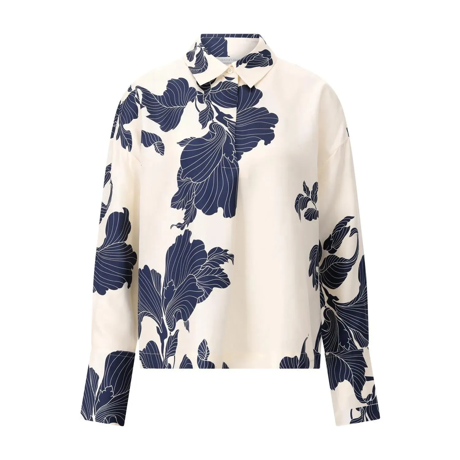 Herzensangelegenheit - Blusenshirt aus Seide & floralem Muster - Größe 44 - creme Herzensangelegenheit - Blusenshirt aus Seide & floralem Muster - Größe 44 - creme