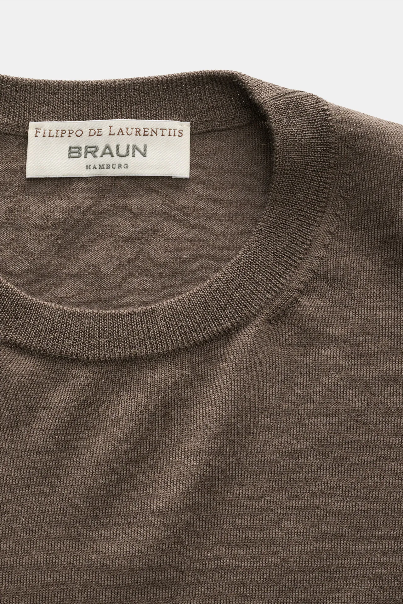 Filippo de Laurentiis - Herren - Feinstrick-Rundhalspullover graubraun – Bild 2