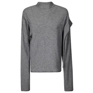 Ottolinger - Sweater With Collar And Lace - Größe M - grau Ottolinger - Sweater With Collar And Lace - Größe M - grau