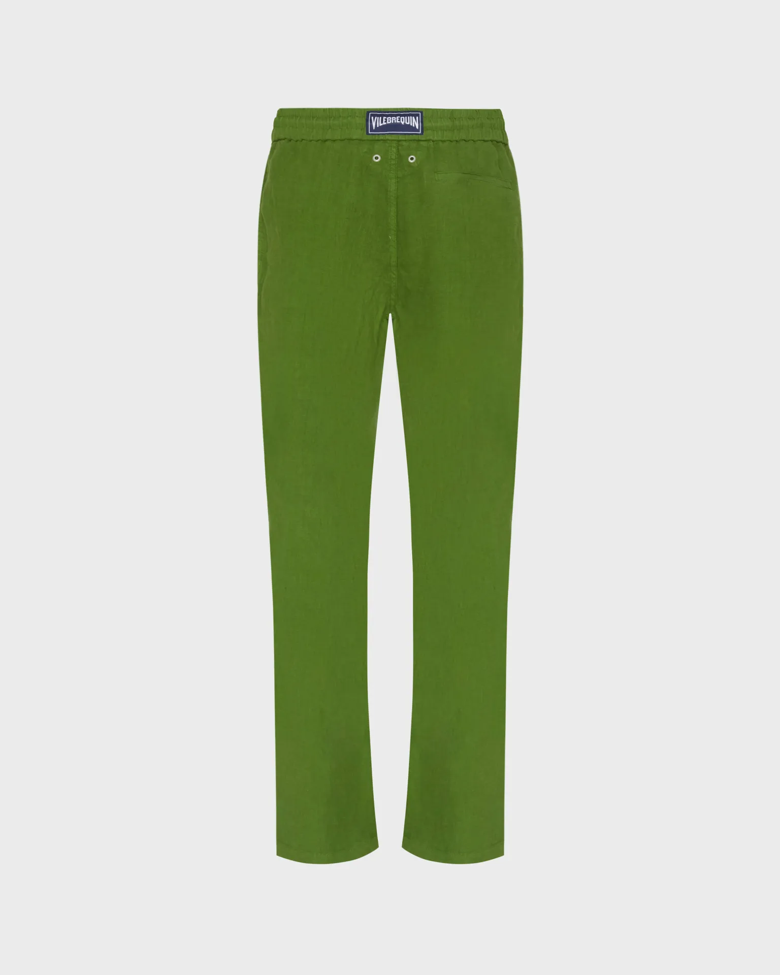 Vilebrequin - Solid Gerade Geschnittene Leinenhose Für Herren - Hose - Parc - Grün - Größe L – Bild 2