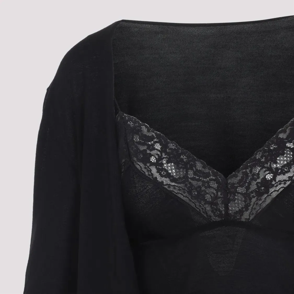 Alberta Ferretti - Black Virgin Wool Sweater - Größe 42 - schwarz – Bild 2