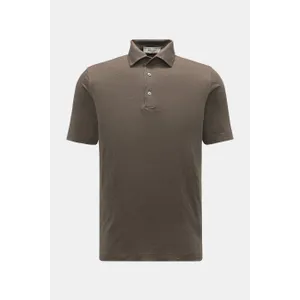 Filippo de Laurentiis - Herren - Leinen Jersey-Poloshirt %27Jerlin%27 graubraun Filippo de Laurentiis - Herren - Leinen Jersey-Poloshirt %27Jerlin%27 graubraun