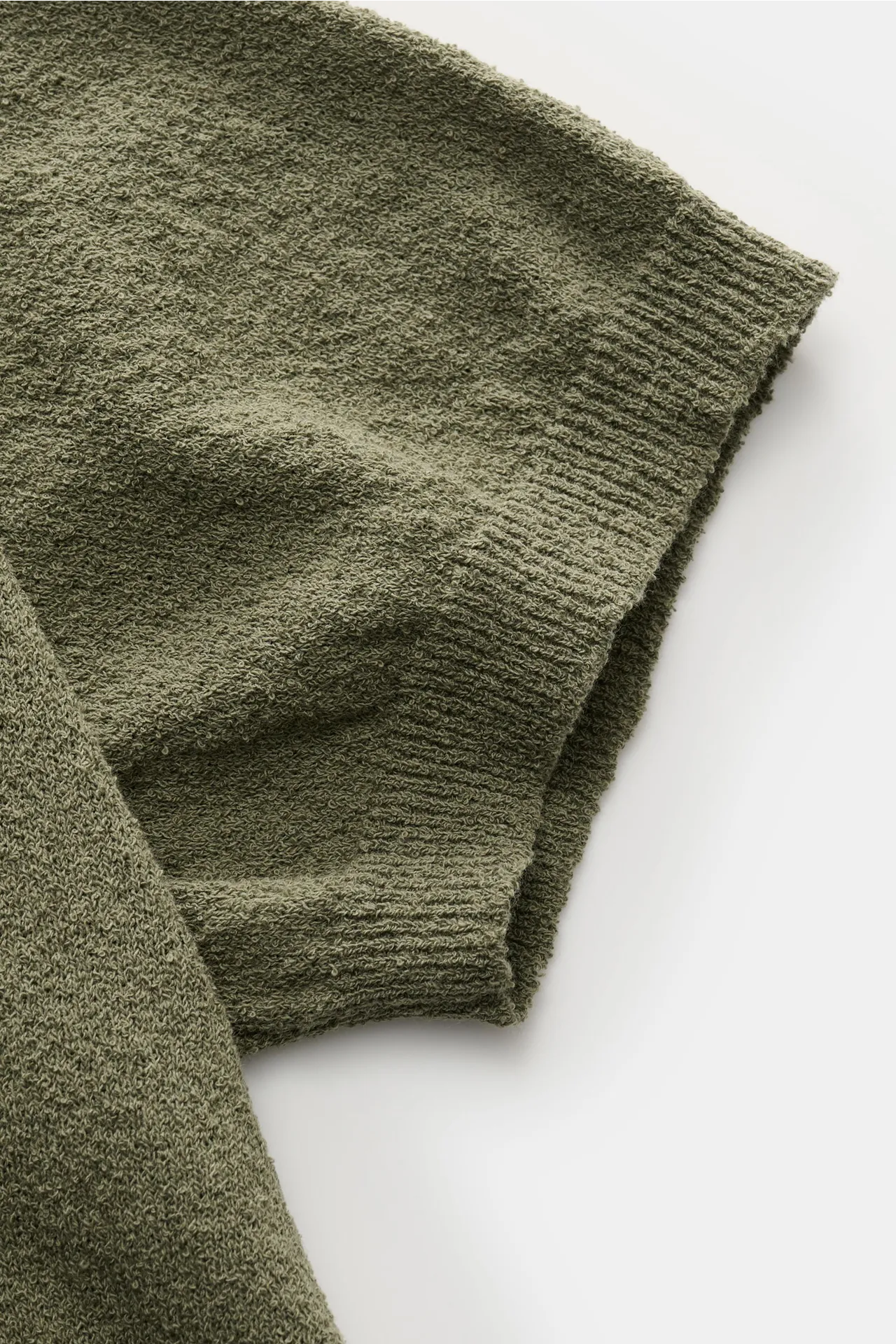 Drumohr - Herren - Kurzarm-Strickpolo graugrün – Bild 4