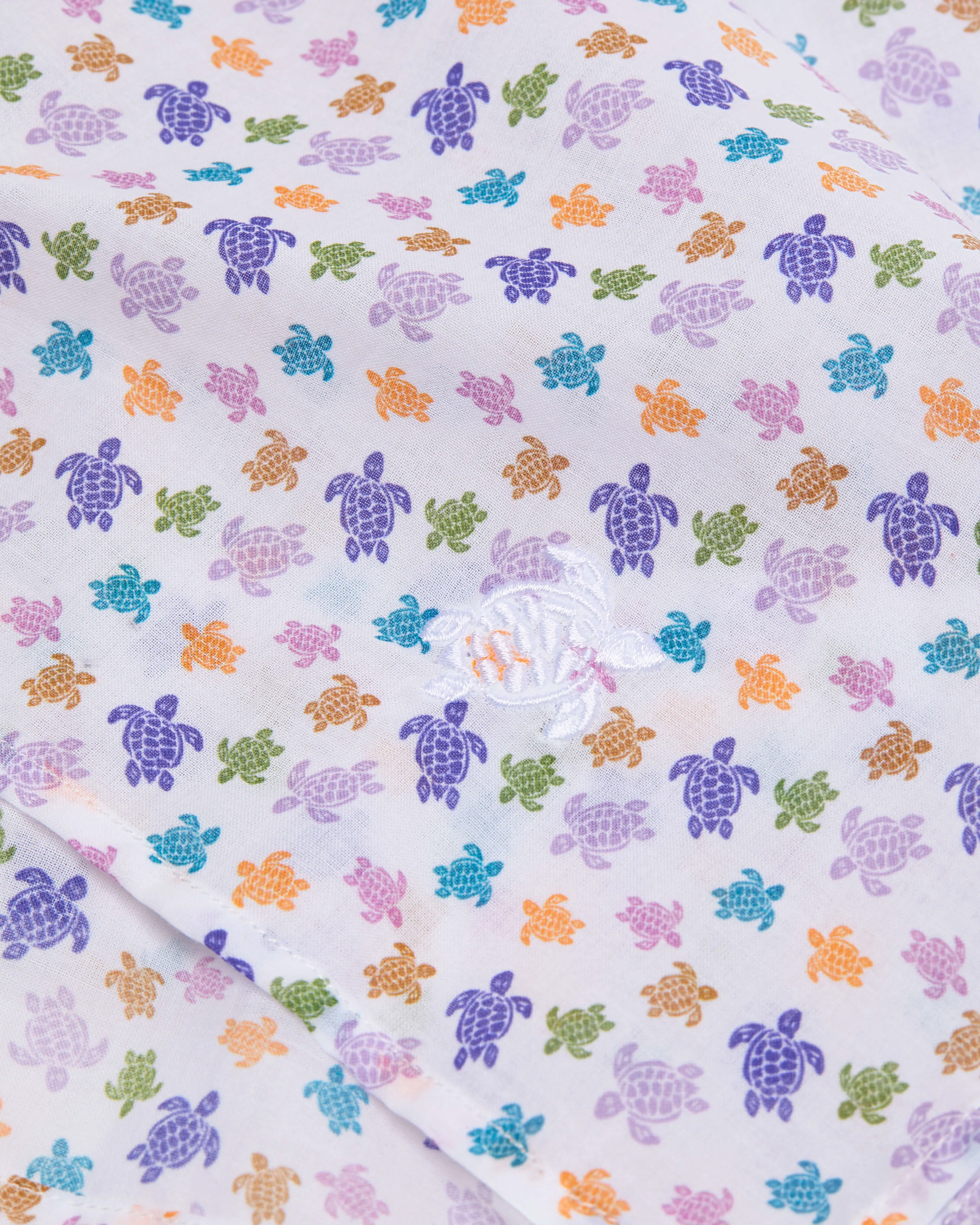 Vilebrequin - Micro Ronde Des Tortues Bowling-hemd Aus Bio-baumwolle Für Herren - Hemd - Charli - Weiss - Größe M – Bild 5