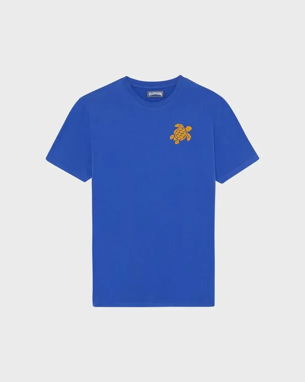 Vilebrequin - T-shirt Aus Bio-baumwolle Mit Aufgestickter Schildkröte Für Herren - T-shirt - Portisol - Blau - Größe M Vilebrequin - T-shirt Aus Bio-baumwolle Mit Aufgestickter Schildkröte Für Herren - T-shirt - Portisol - Blau - Größe M