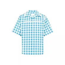 Prada - Checked Cotton Shirt - Größe M - blue Prada - Checked Cotton Shirt - Größe M - blue
