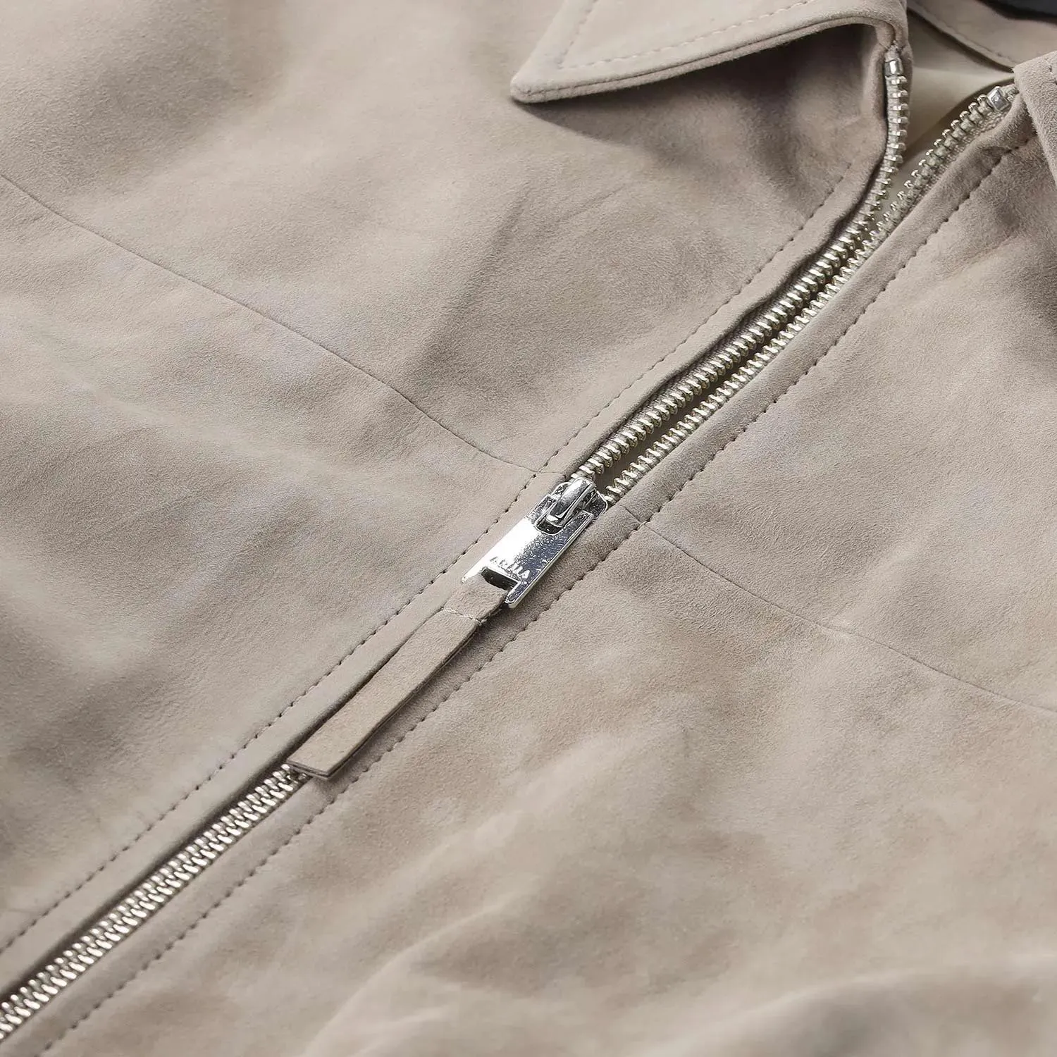 Arma - Jacke Loua aus Veloursleder - Größe 34 - beige – Bild 3