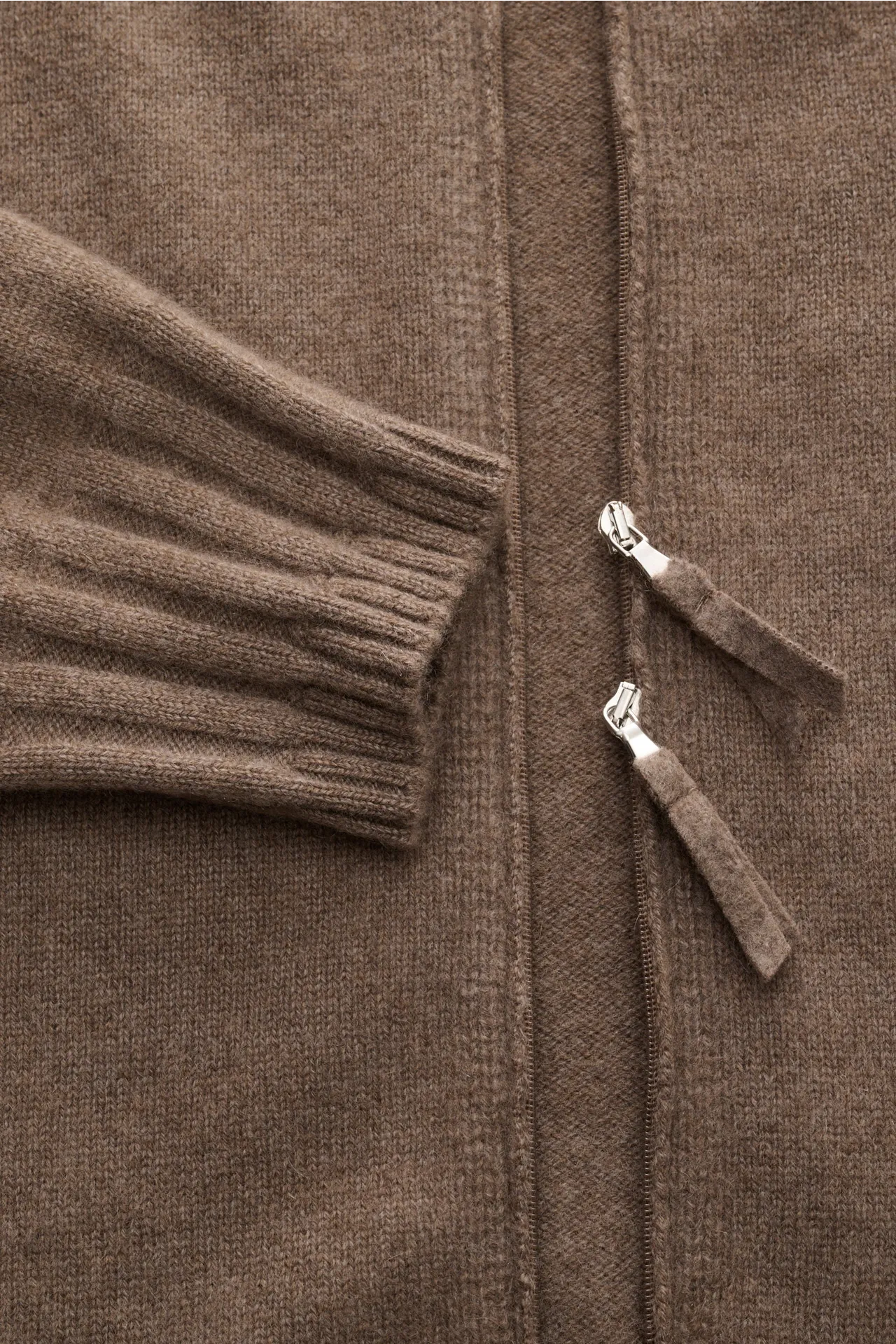 Lunaria Cashmere - Herren - Cashmere Strickjacke graubraun – Bild 3