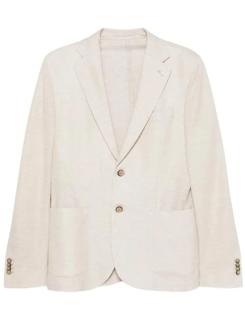 Luigi Bianchi - Light Beige Linen Jacket - Größe 52 - beige Luigi Bianchi - Light Beige Linen Jacket - Größe 52 - beige
