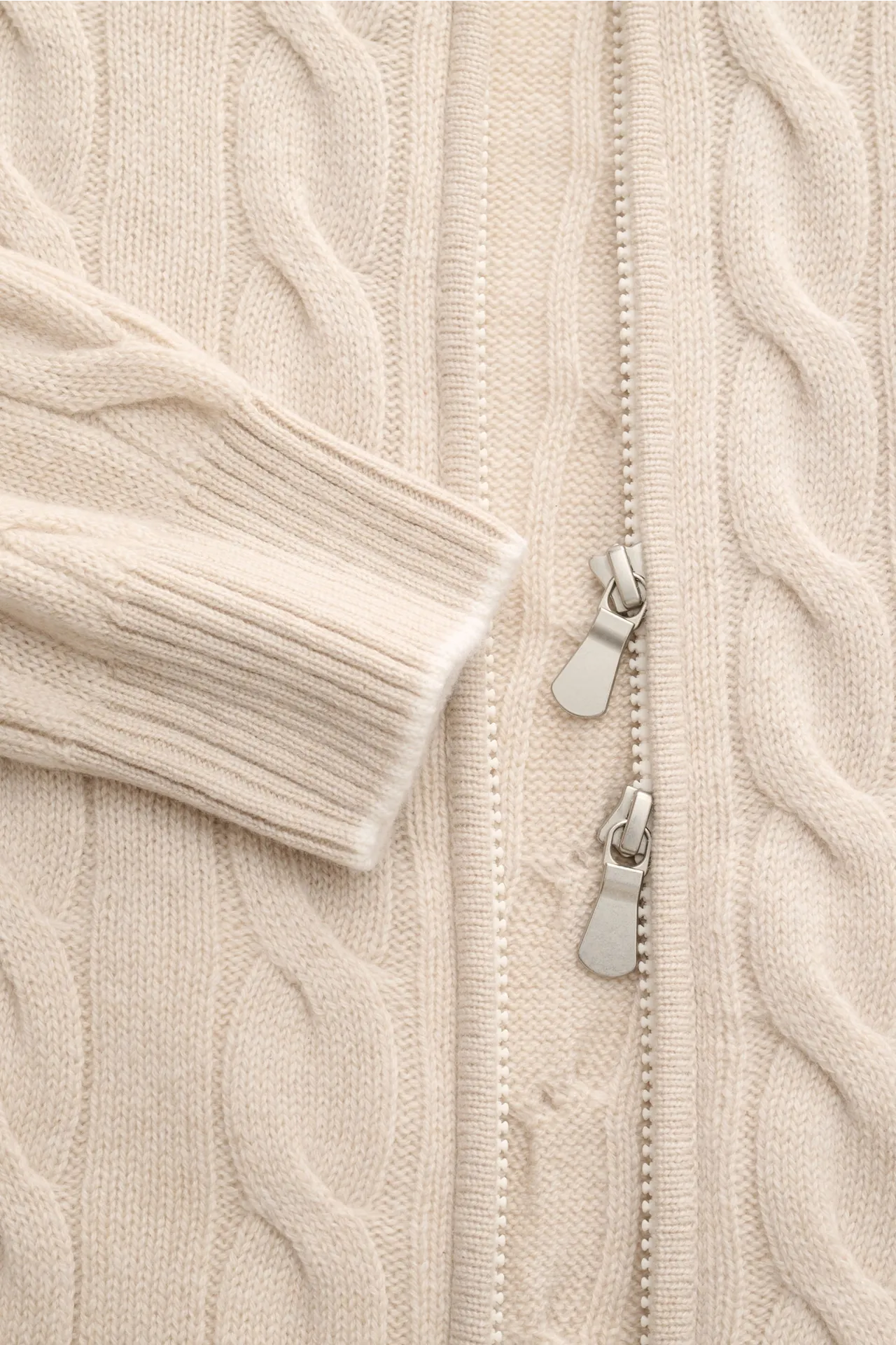 Gran Sasso - Herren - Cashmere Strickjacke sand – Bild 3