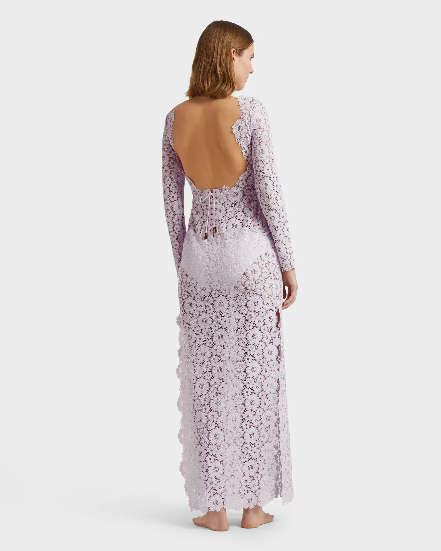 Vilebrequin - Langes Damenkleid Aus Blumenspitze - Kleid - Renata - Rosa - Größe M – Bild 4