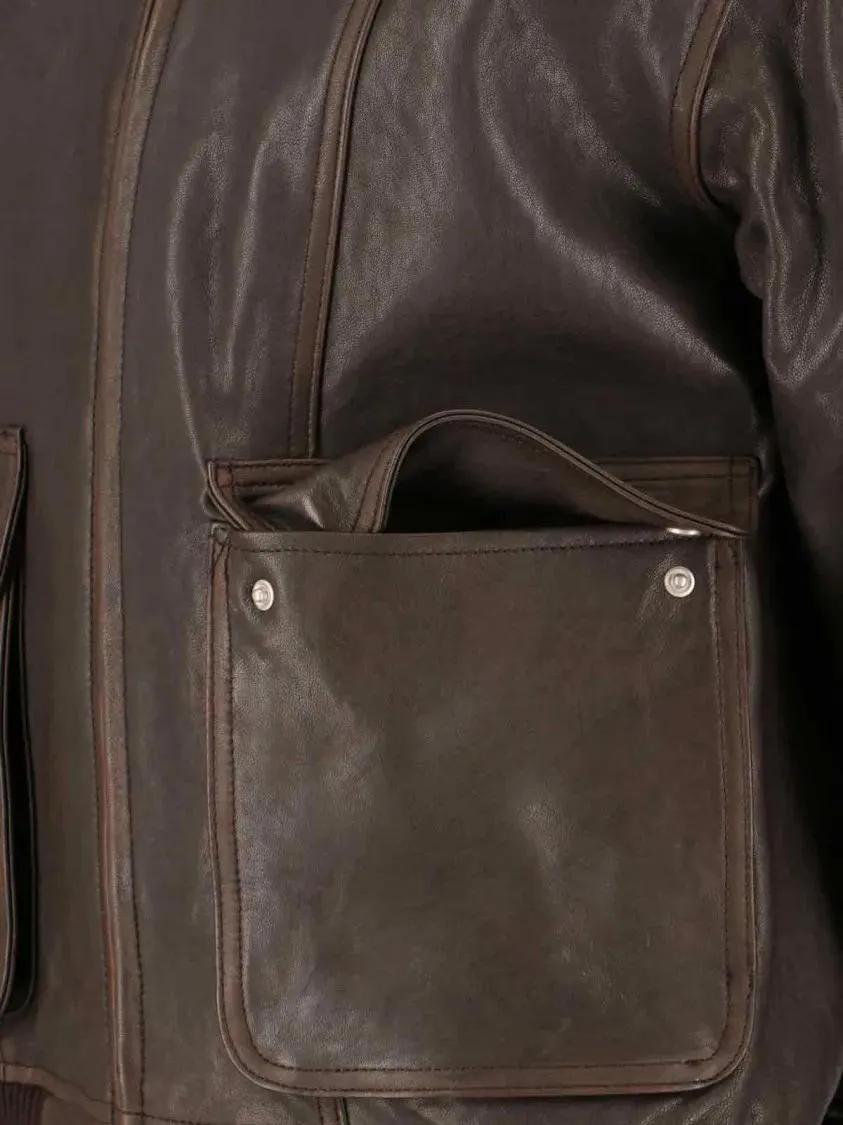 Dunst - Lambskin Jacket – Brown - Größe S - braun – Bild 4