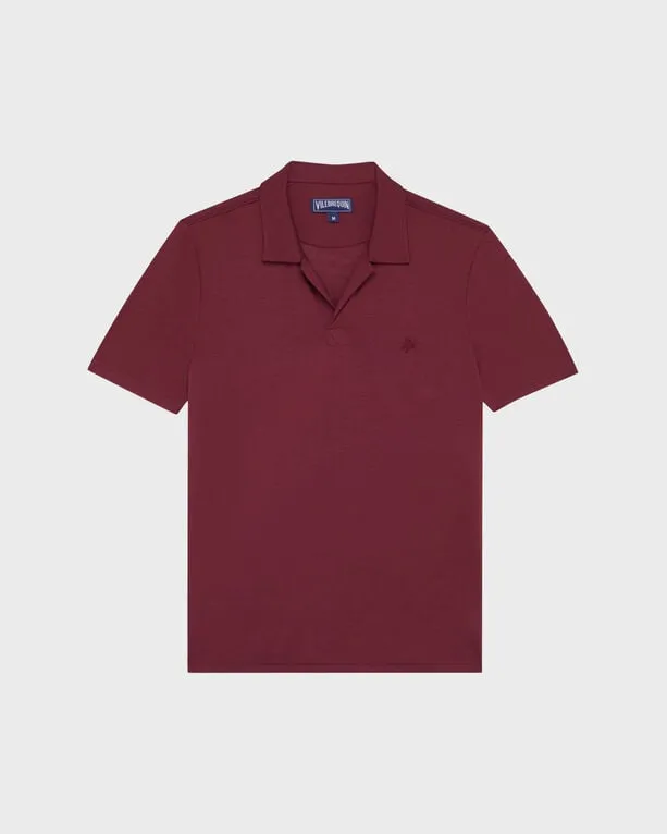 Vilebrequin - Einfarbiges Polohemd Aus Tencel Für Herren - Polohemd - Pirinol - Rot - Größe S Vilebrequin - Einfarbiges Polohemd Aus Tencel Für Herren - Polohemd - Pirinol - Rot - Größe S