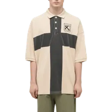 032c - "Fainting Cross" Oversized Polo-Shirt - Größe S - creme 032c - "Fainting Cross" Oversized Polo-Shirt - Größe S - creme