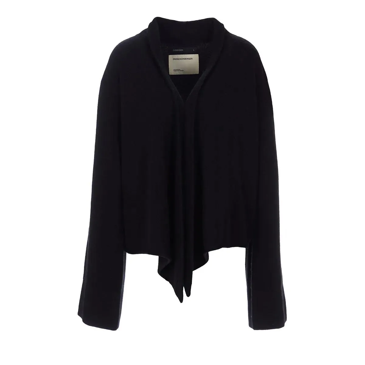 FRENCKENBERGER - Short Cross Cardigan - Größe L - schwarz FRENCKENBERGER - Short Cross Cardigan - Größe L - schwarz