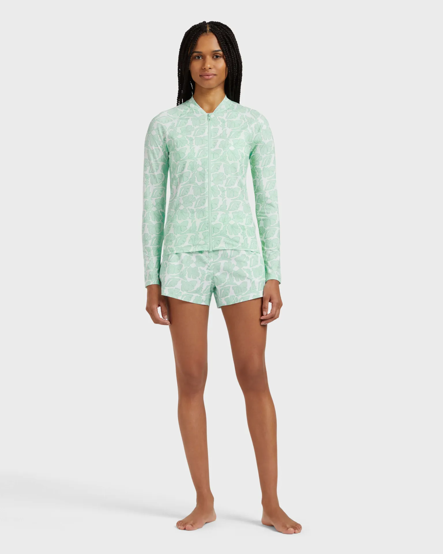 Vilebrequin - Langärmeliger Seashells Rashguard Mit Reißverschluss Für Damen - Rashguard - Flynn-zx - Weiss - Größe M – Bild 3