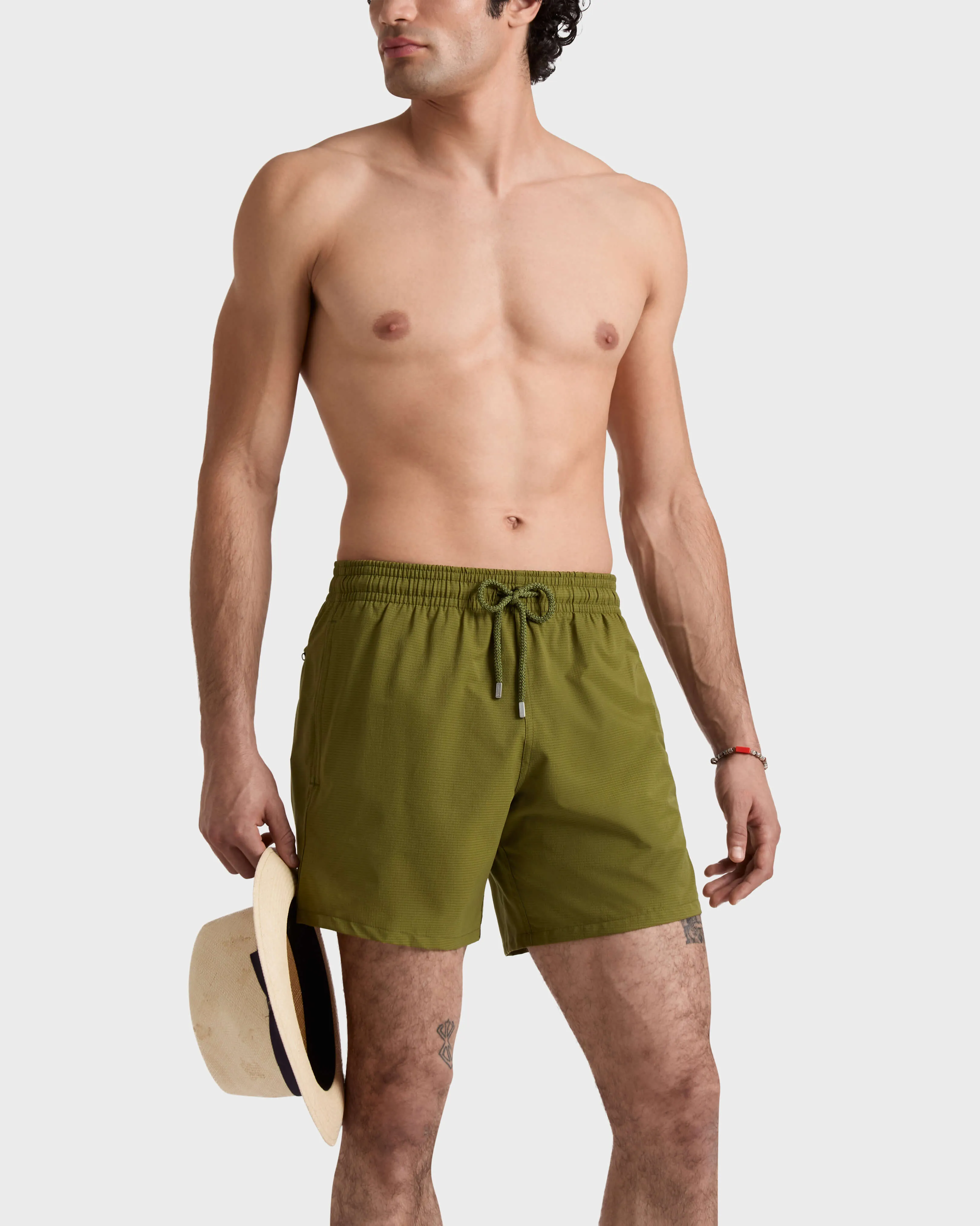 Vilebrequin - Ultraleichte Und Verstaubare Solid Badeshorts Mit Mikroperforation Für Herren - Bademode - Mahina - Grün - Größe L – Bild 3