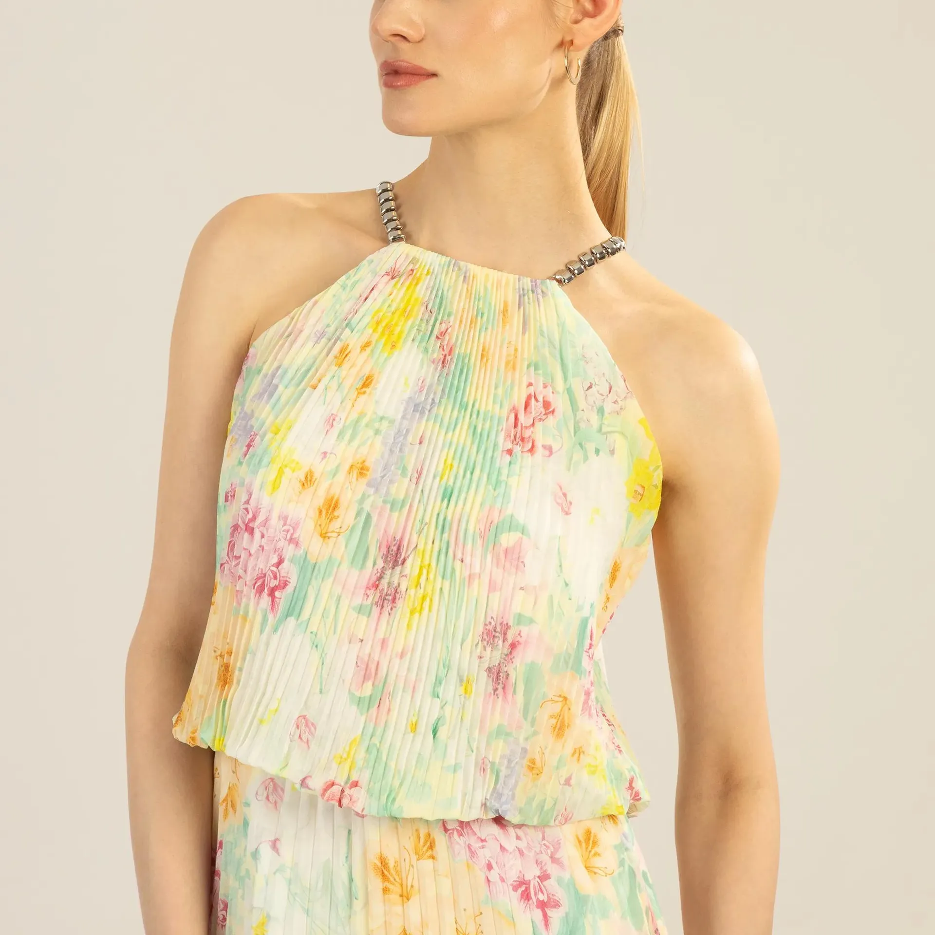 Apart - Plisseekleid - Größe 34 - bunt – Bild 3