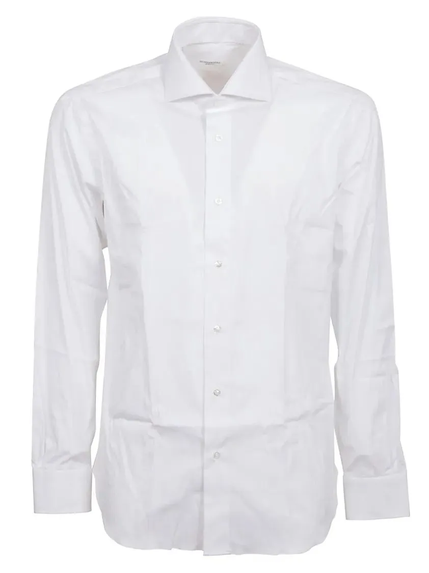 BUONAMASSA - Tailored White Cotton Shirt With Button-Down Front - Größe 42 - weiß BUONAMASSA - Tailored White Cotton Shirt With Button-Down Front - Größe 42 - weiß