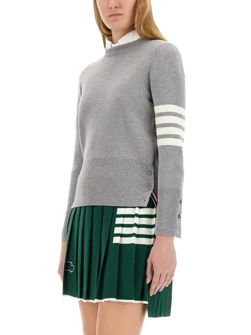Thom Browne - Merino Wool Sweater - Größe 38 - grau – Bild 3