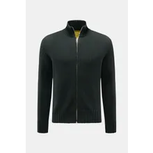 B.F. Knitwear - Herren - Merino Strickjacke dunkelgrün B.F. Knitwear - Herren - Merino Strickjacke dunkelgrün