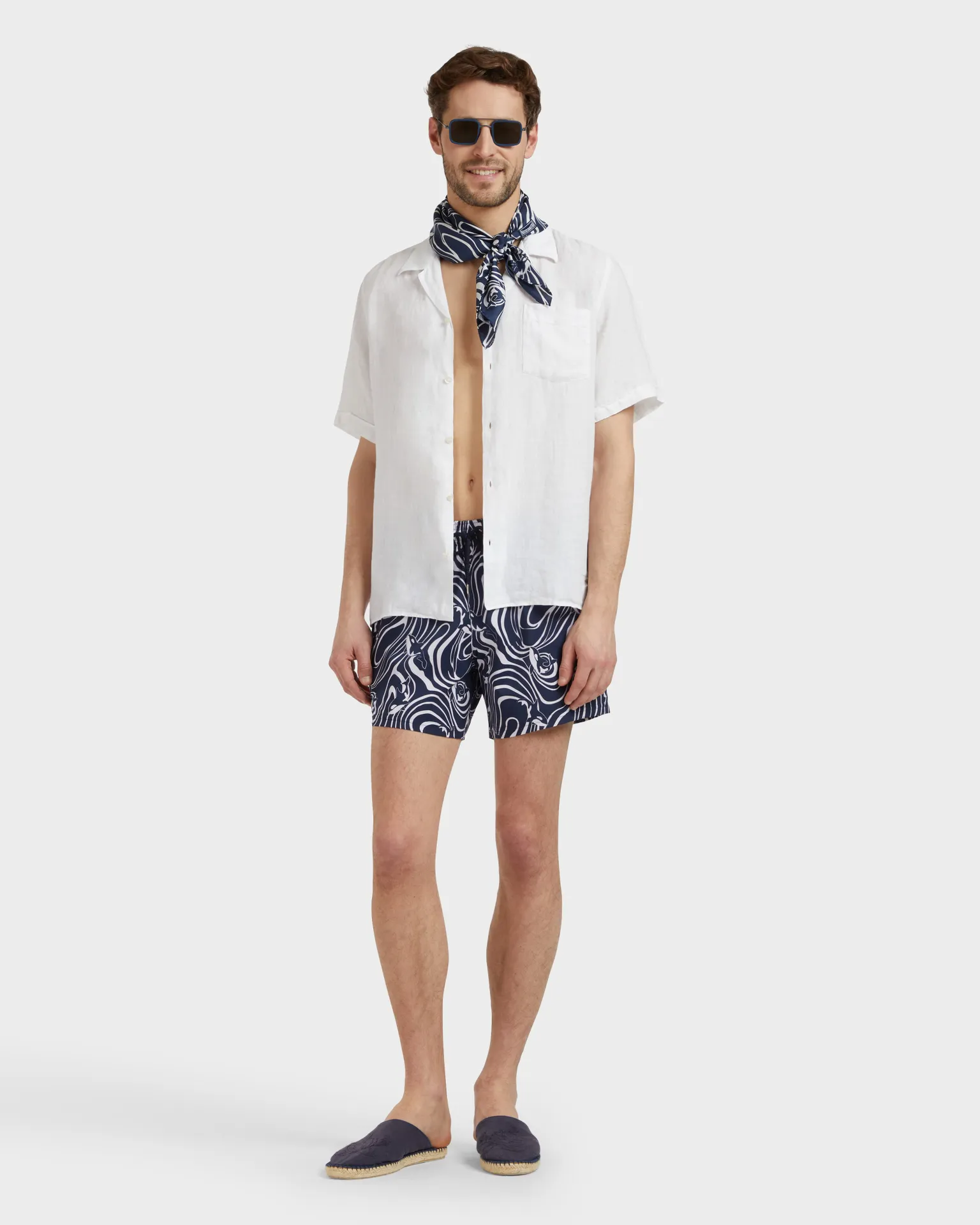 Vilebrequin - Kurze Orcas Stretch-badeshorts Für Herren - Bademode - Monrise - Blau - Größe L – Bild 5