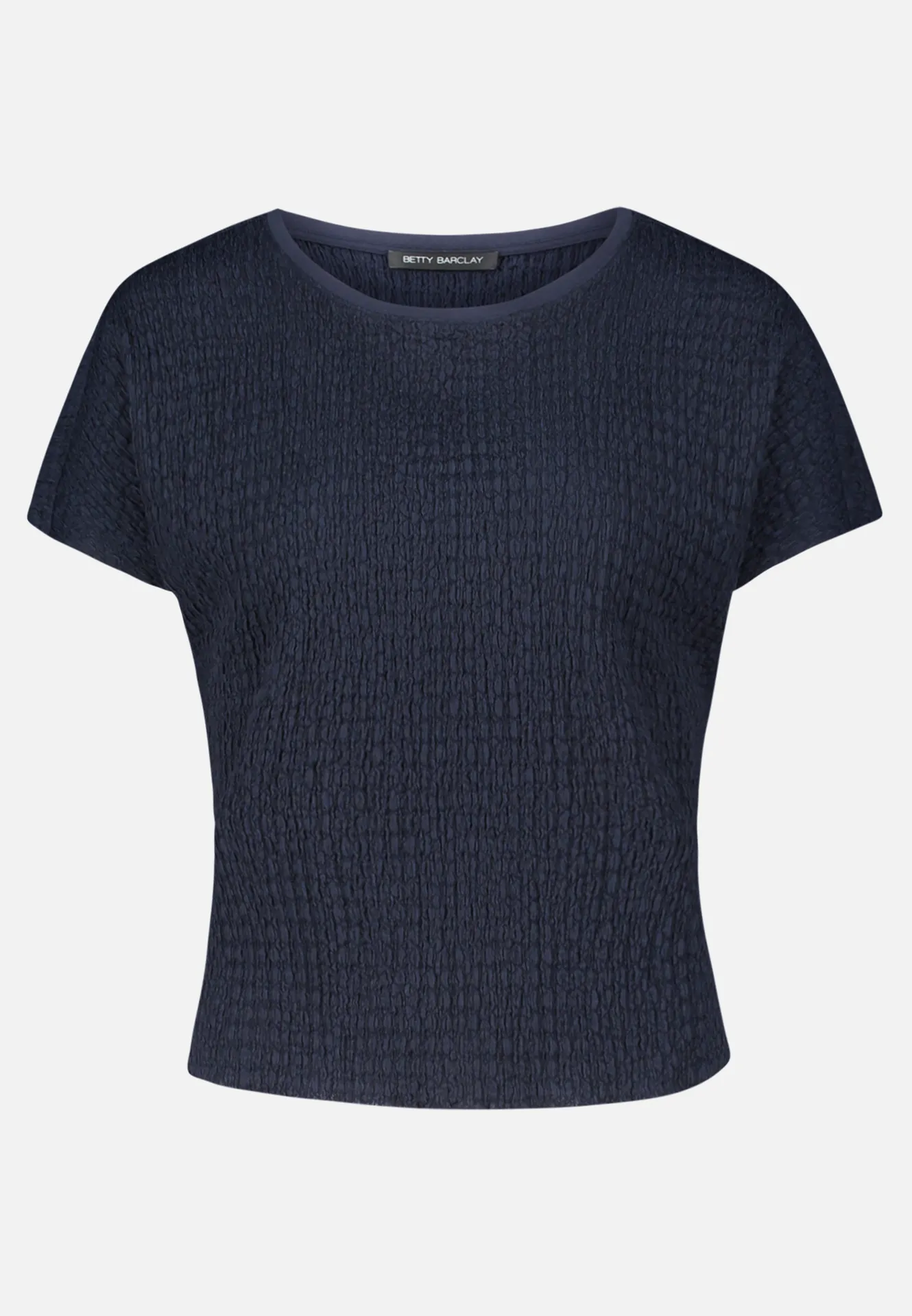 Strukturshirt mit U-Boot-Ausschnitt – Bild 3