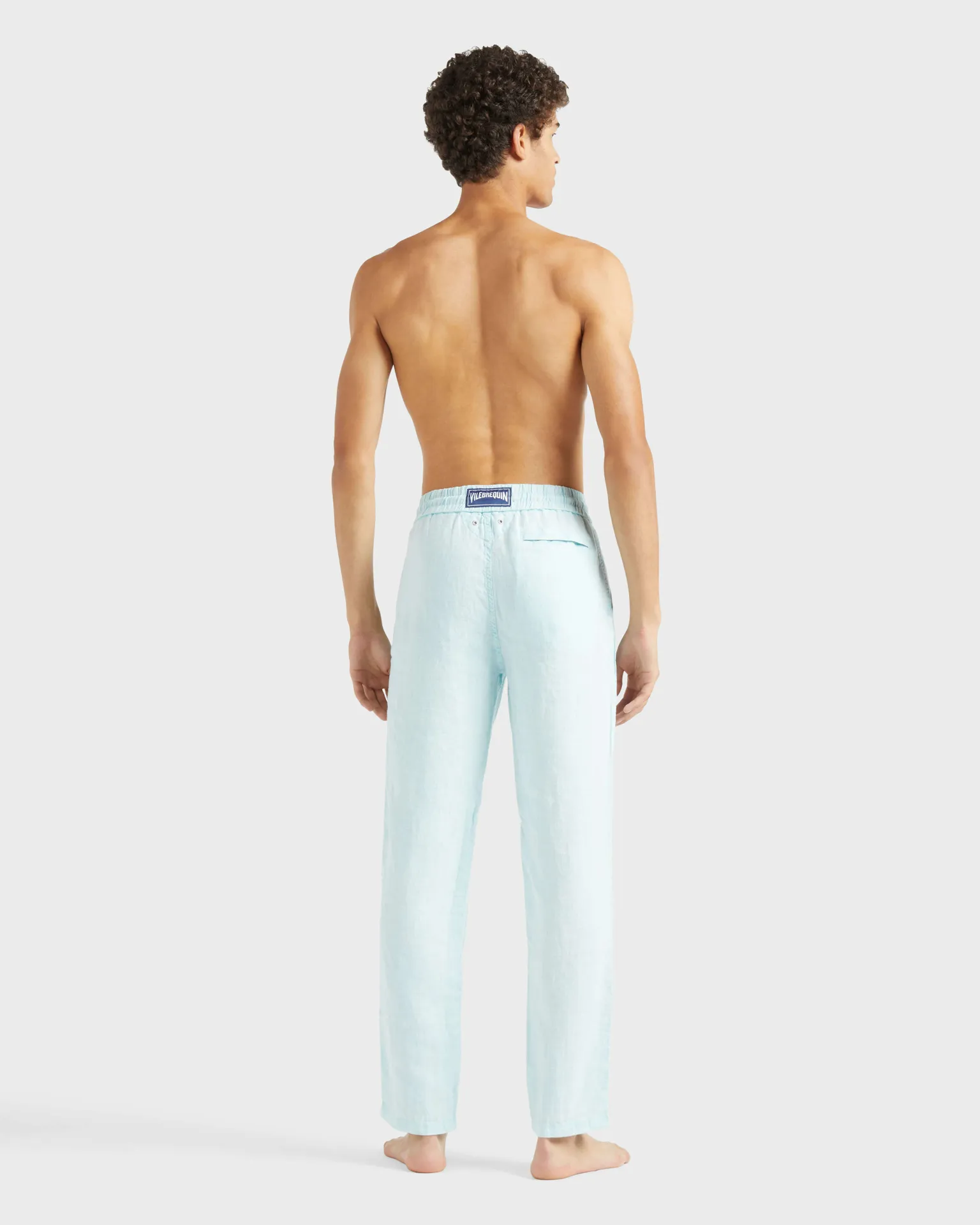 Vilebrequin - Solid Leinenhose In Regulärer Passform Für Herren - Hose - Parc - Blau - Größe XXL – Bild 4