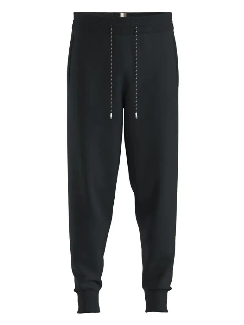 Hugo - Relaxed Fit Tapered Pants With Ribbed Cuffs - Größe S - schwarz Hugo - Relaxed Fit Tapered Pants With Ribbed Cuffs - Größe S - schwarz