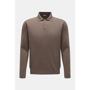 Malo - Herren - Feinstrickpolo graubraun Malo - Herren - Feinstrickpolo graubraun