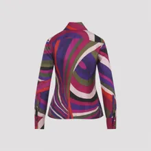 Pucci - Multicolor Silk Twill Shirt With Pointed Collar An - Größe 38 - bunt Pucci - Multicolor Silk Twill Shirt With Pointed Collar An - Größe 38 - bunt