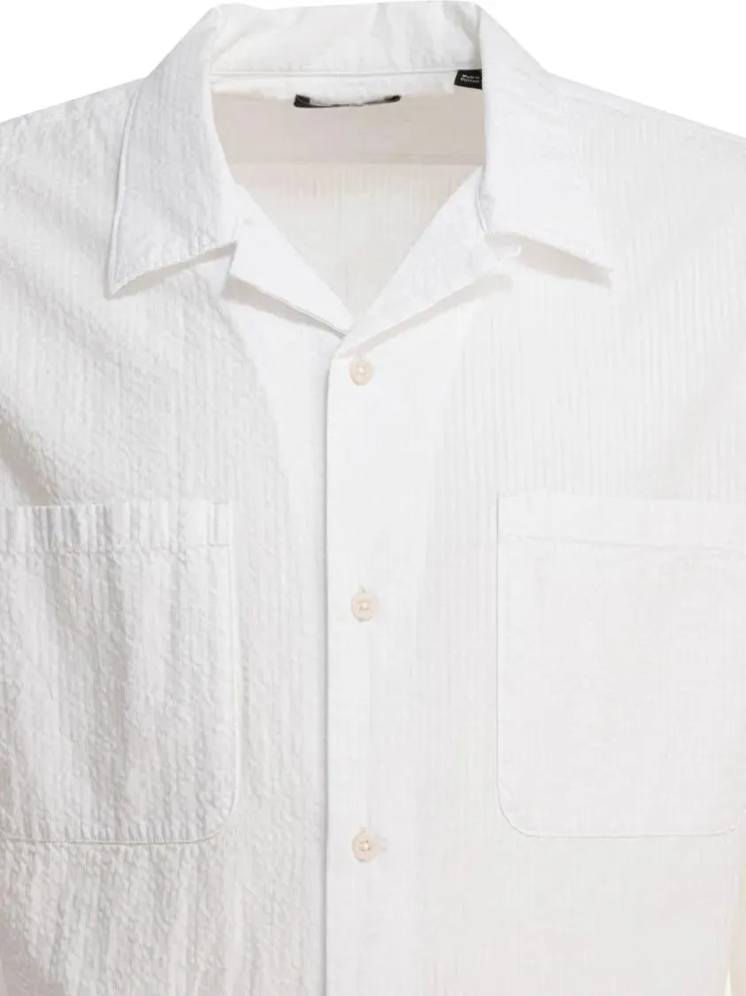 Vince - Seersucker Shirt - Größe S - weiß – Bild 3