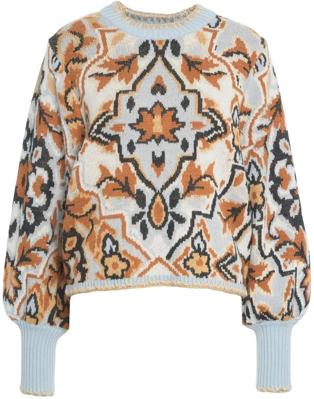 Farm Rio - Sweater with pattern - Größe S - blau Farm Rio - Sweater with pattern - Größe S - blau