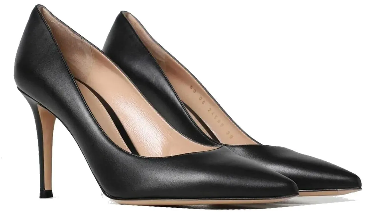 Gianvito Rossi - Gianvito Rossi Leather Pumps - Größe 37.5 - schwarz – Bild 4