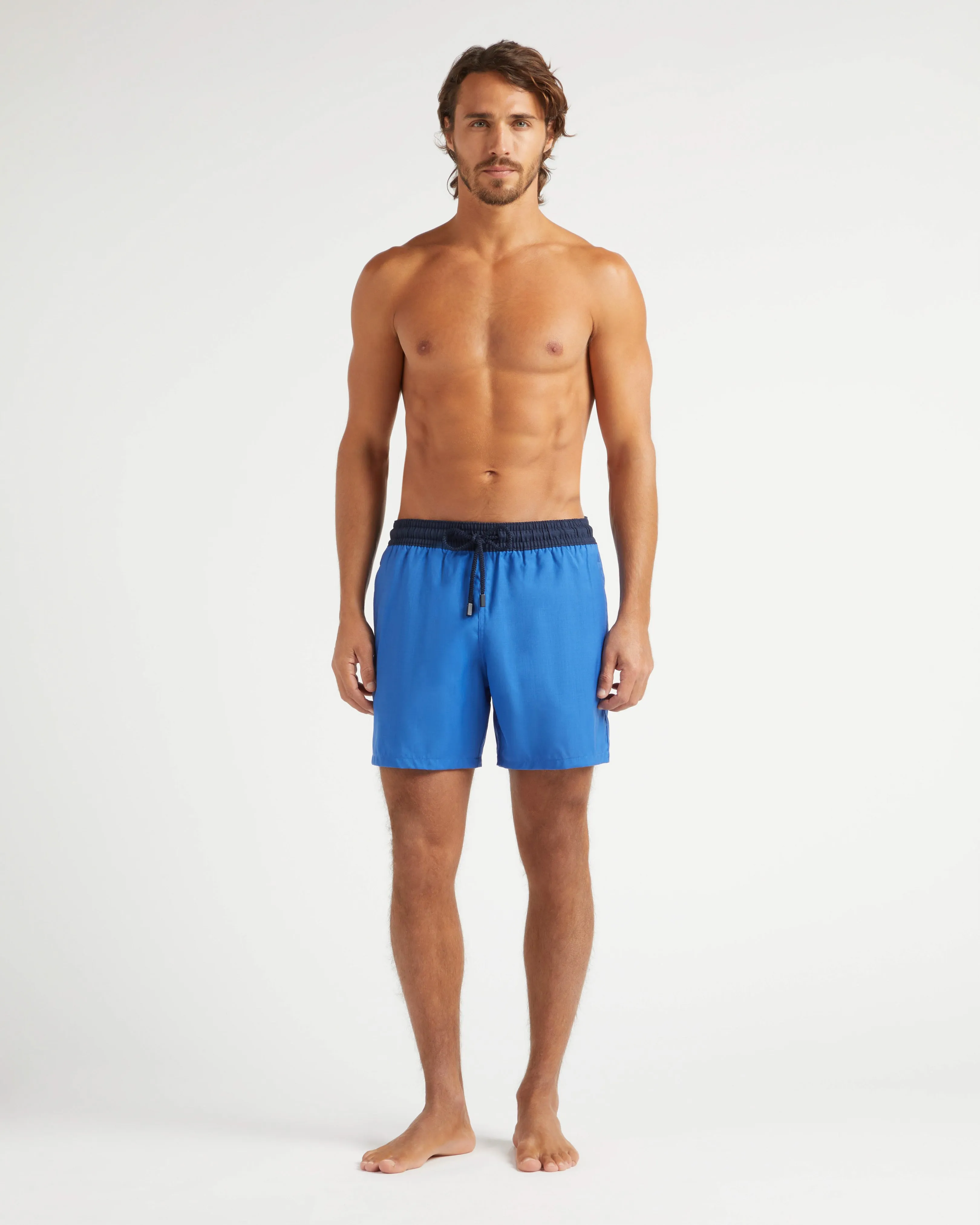 Vilebrequin - Zweifarbige Badeshorts Aus Merinowolle Für Herren - Bademode - Magnus - Blau - Größe L – Bild 3