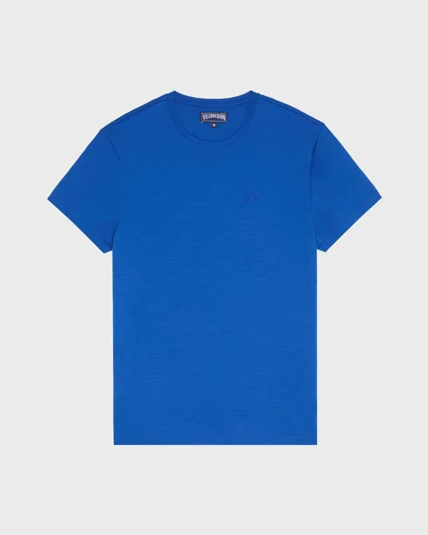 Vilebrequin - Solid Woll-t-shirt Für Herren - T-shirt - Thom - Blau - Größe XXL Vilebrequin - Solid Woll-t-shirt Für Herren - T-shirt - Thom - Blau - Größe XXL