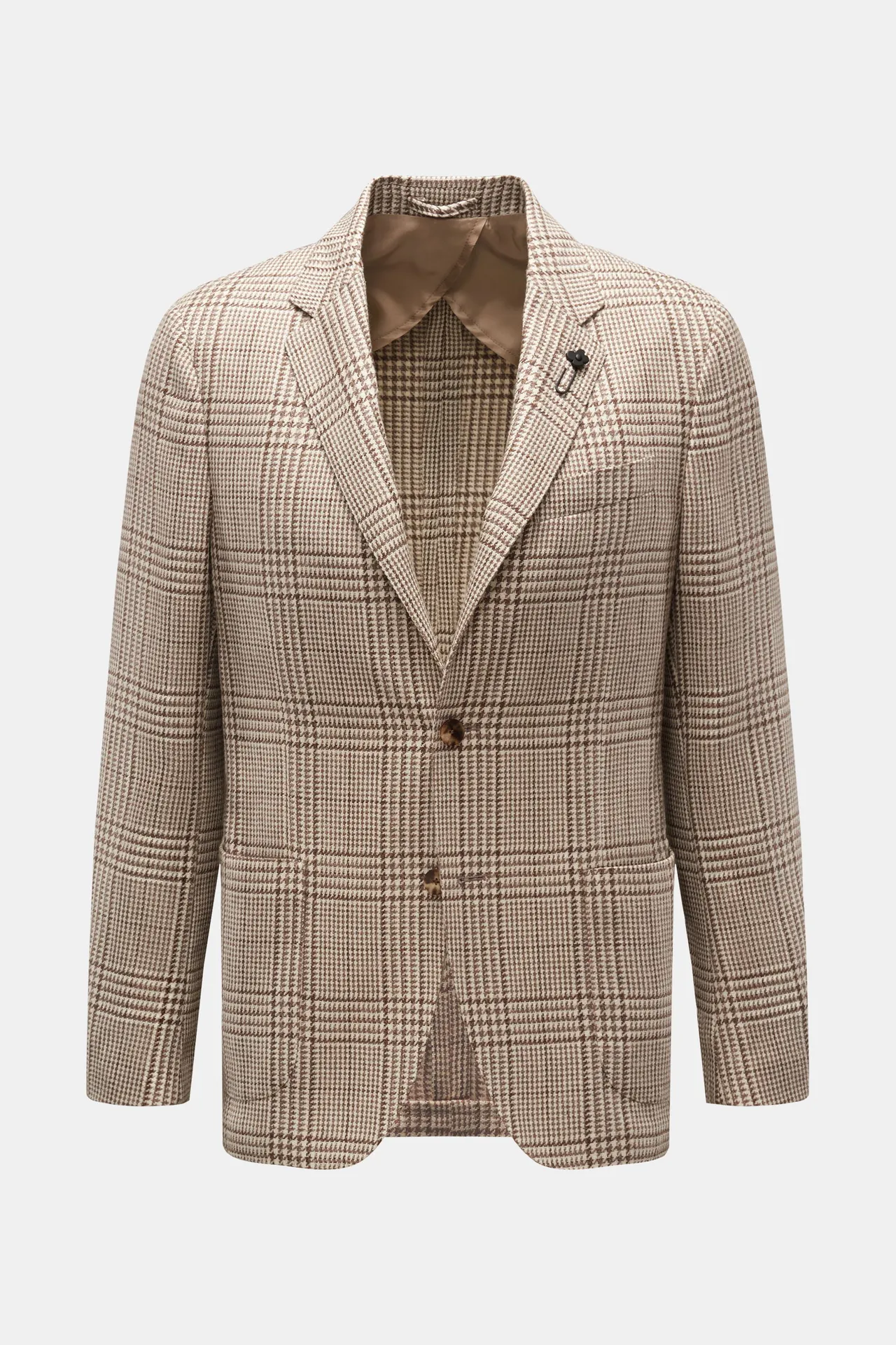 Lardini - Herren - Sakko creme/braun kariert Lardini - Herren - Sakko creme/braun kariert