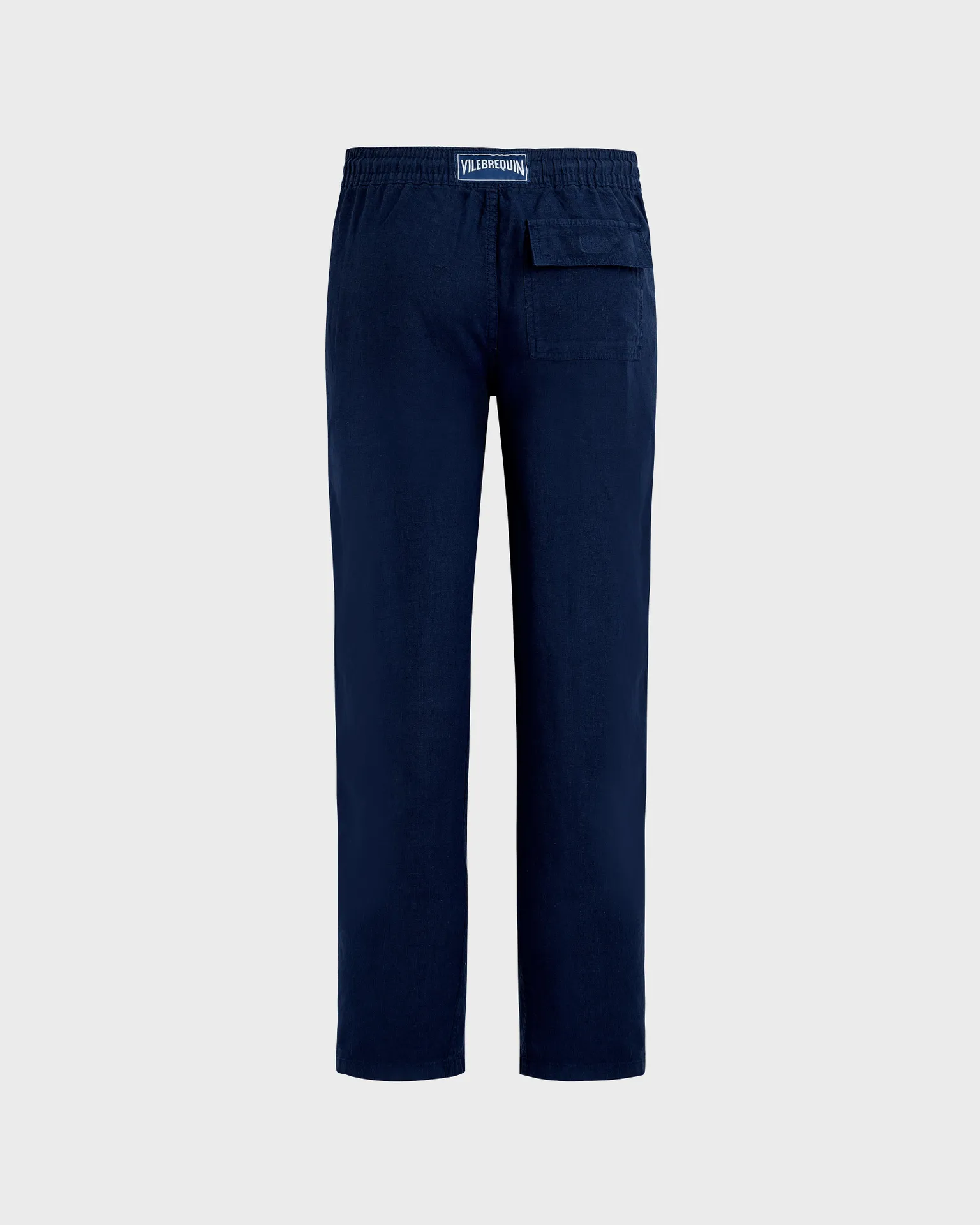 Vilebrequin - Solid Gerade Geschnittene Leinenhose Für Herren - Hose - Parc - Blau - Größe XXXL – Bild 2