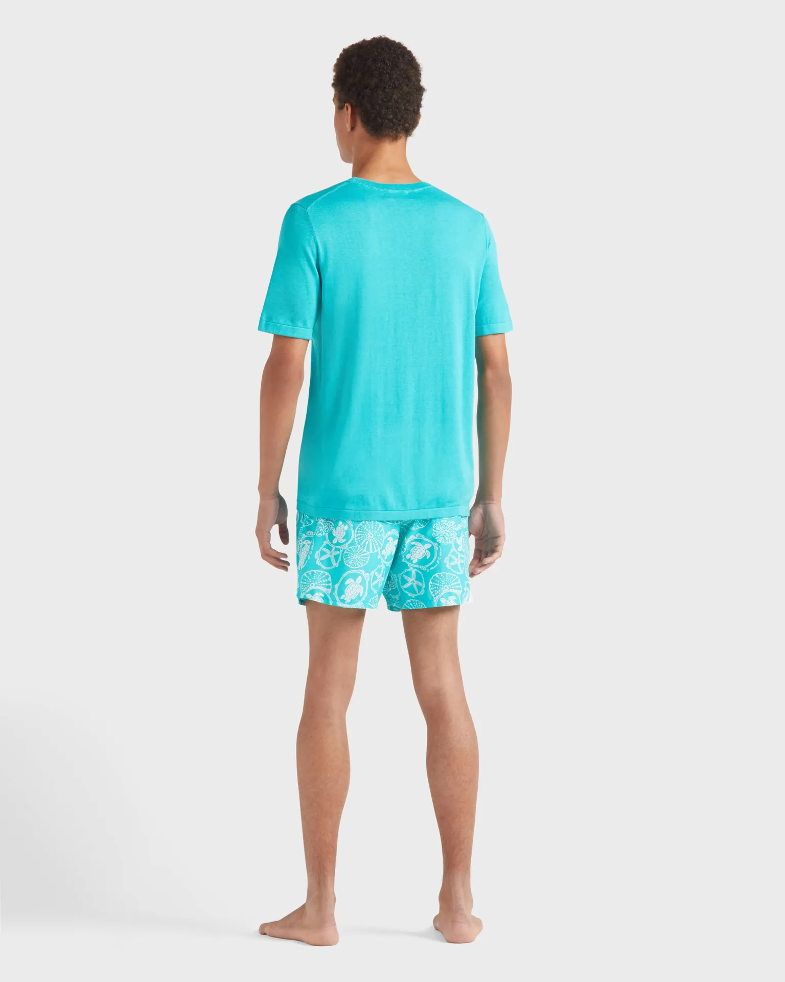 Vilebrequin - Jacquard Turtle T-shirt Aus Baumwolle Für Herren - T-shirt - Cristau - Grün - Größe L – Bild 4