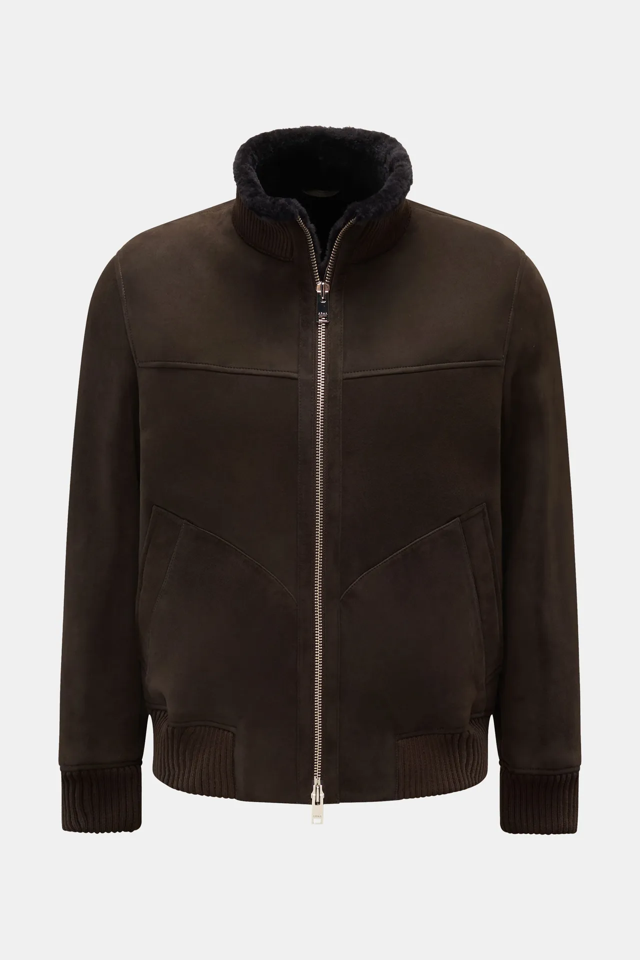 Arma - Herren - Lammfellblouson %27Arek%27 dunkelbraun Arma - Herren - Lammfellblouson %27Arek%27 dunkelbraun
