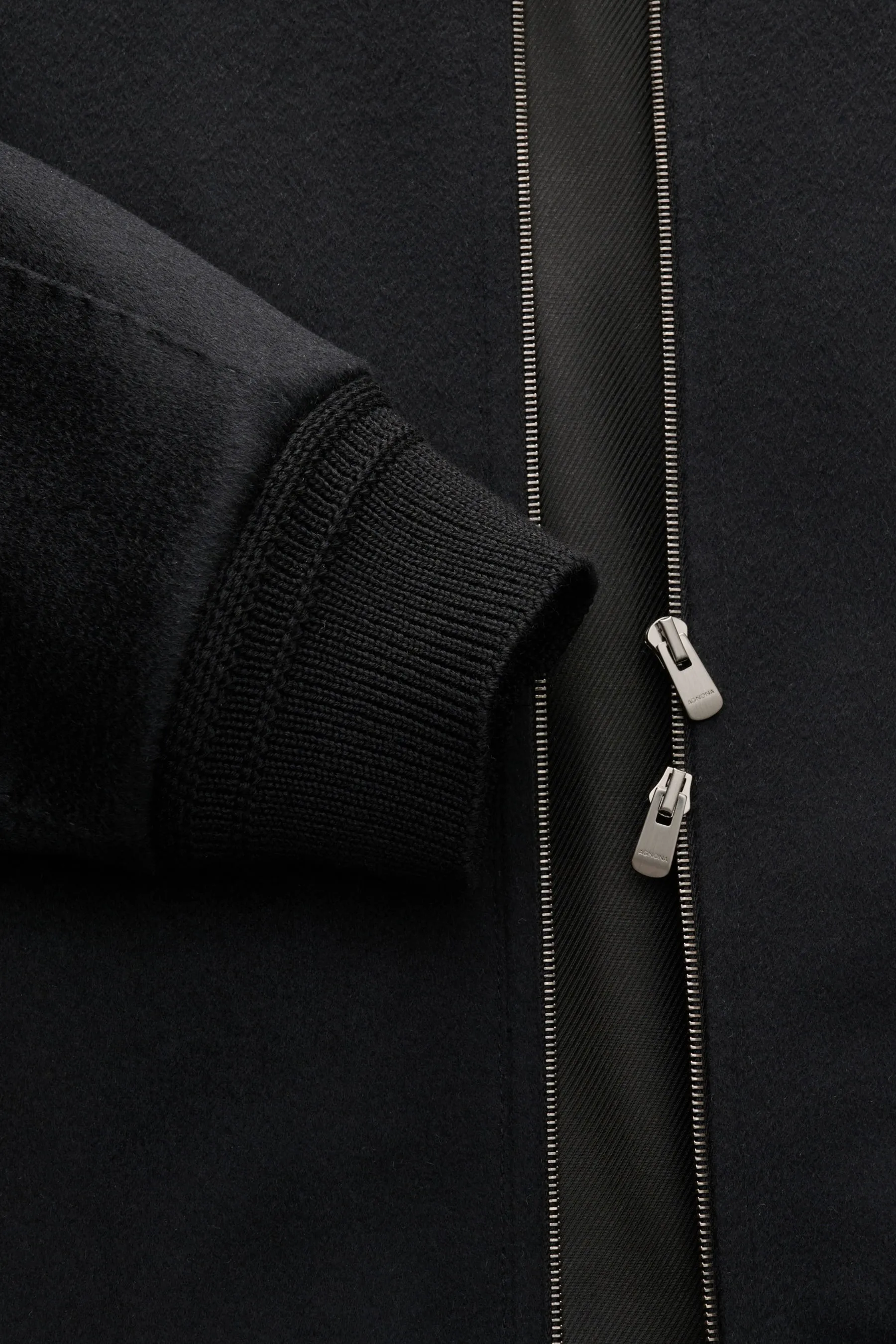 Agnona - Herren - Cashmere Blouson schwarz – Bild 4