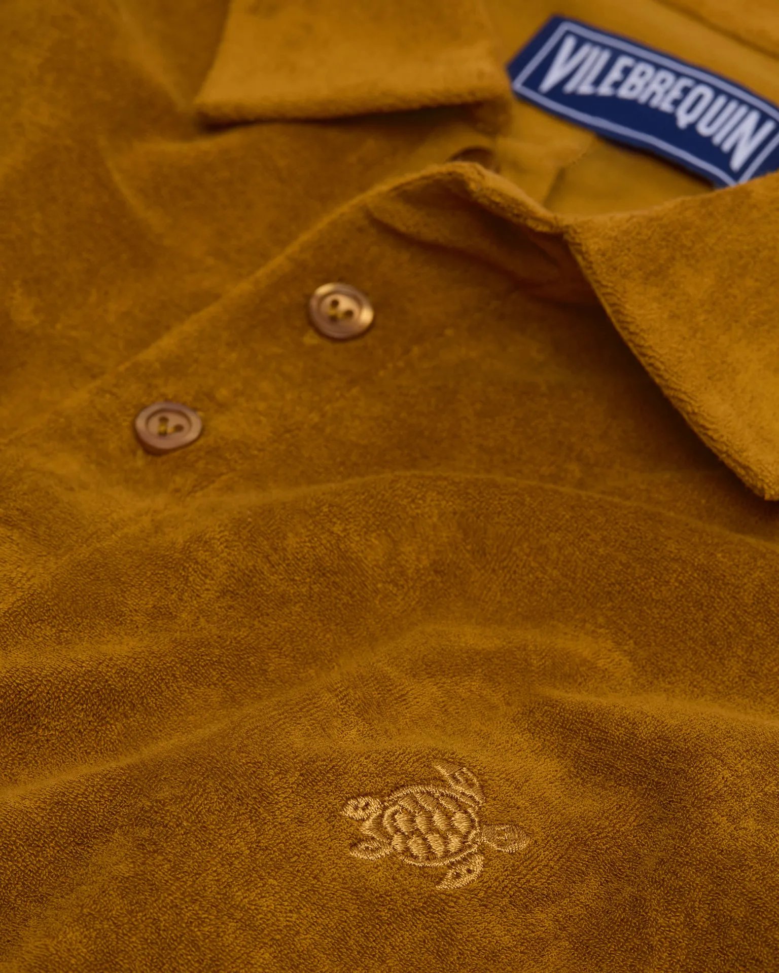 Vilebrequin - Solid Frottee-polohemd Für Herren - Polohemd - Phoenix - Marone - Größe L – Bild 6