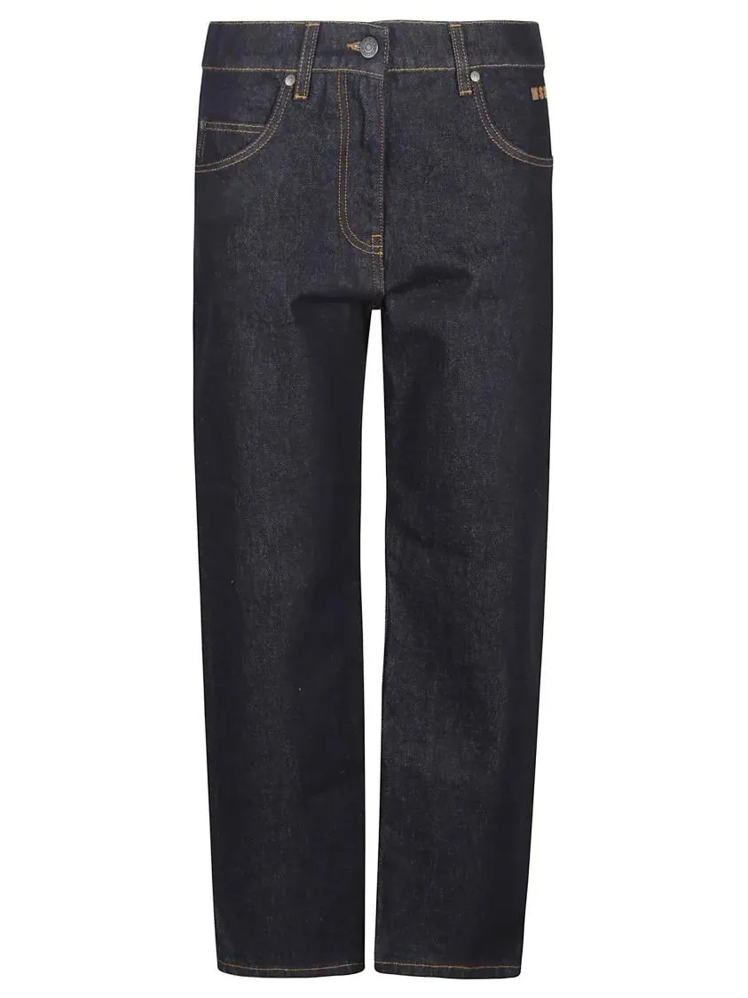 MSGM - Ankle Cut Denim Jeans - Größe 38 - schwarz MSGM - Ankle Cut Denim Jeans - Größe 38 - schwarz