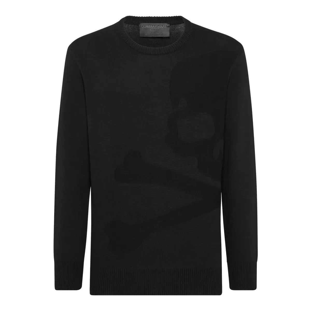 Philipp Plein - Rundhalspullover Skull&Bones - Größe 4XL - schwarz Philipp Plein - Rundhalspullover Skull&Bones - Größe 4XL - schwarz