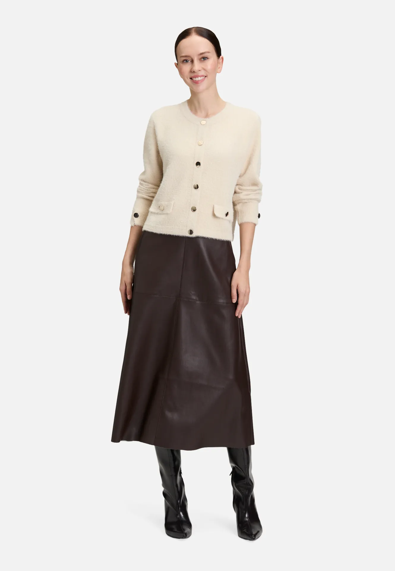 Casual-Strickjacke mit Knopfleiste – Bild 2