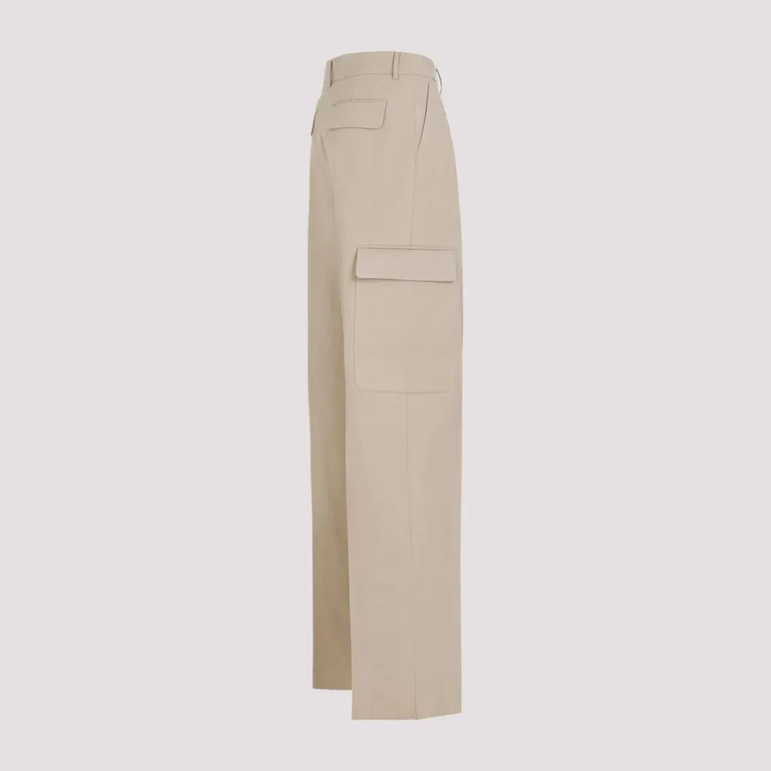 Sportmax - Jacopo Cargo Beige Viscose Pants - Größe 40 - beige – Bild 2
