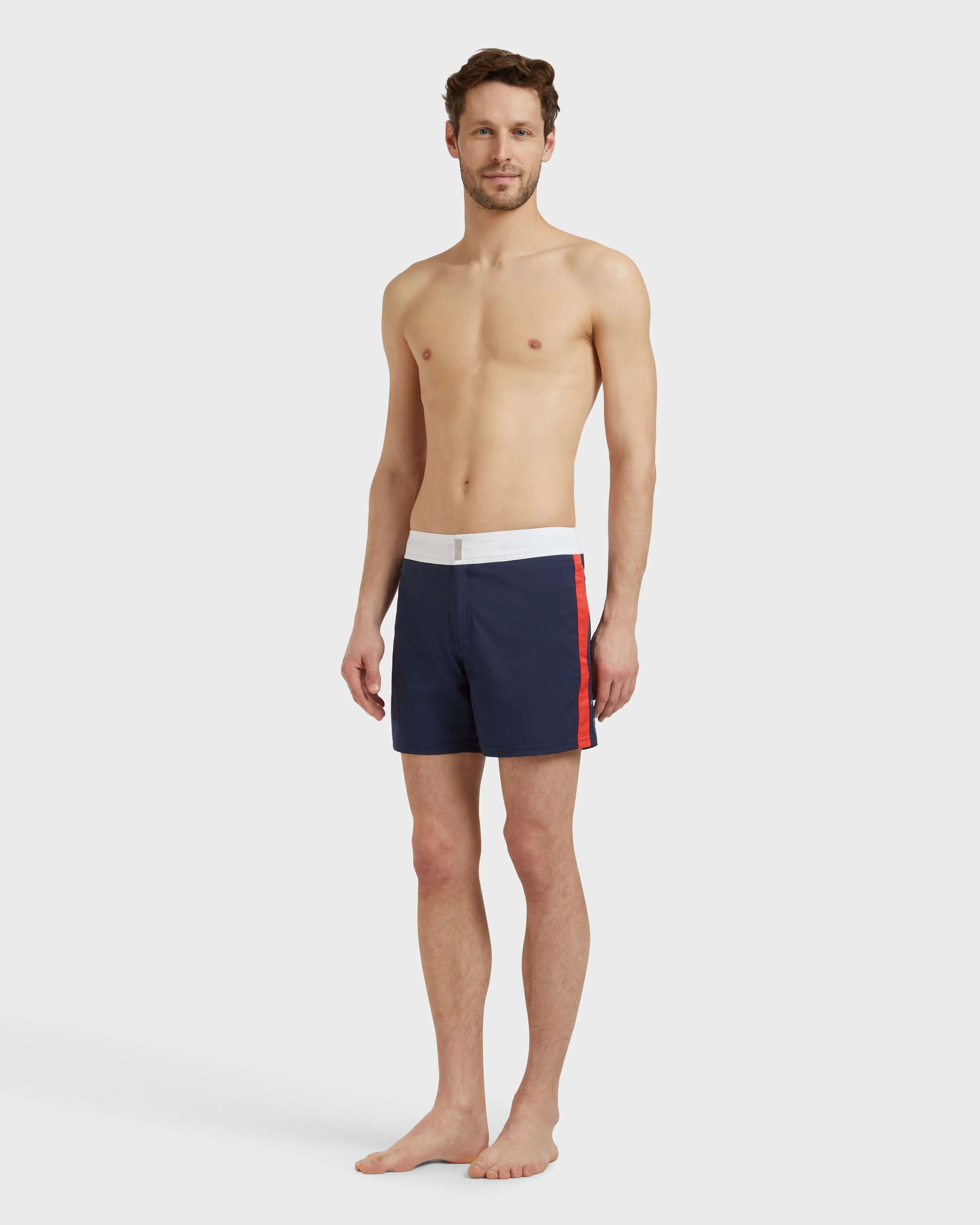 Vilebrequin - Color Block Stretch-badeshorts Mit Flachem Bund Für Herren - Bademode - Merle - Blau - Größe S – Bild 3