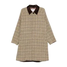 Amaranto - Beige Plaid Amaranto Giacconi Coat - Größe 50 - grün Amaranto - Beige Plaid Amaranto Giacconi Coat - Größe 50 - grün